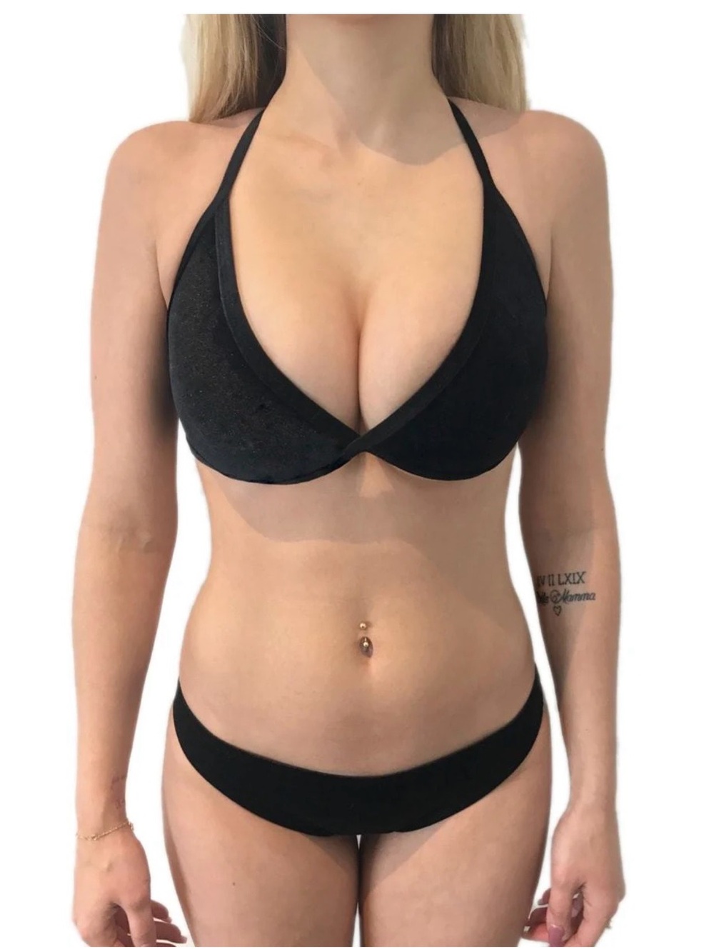 Black Women’s Halter Bikini Set